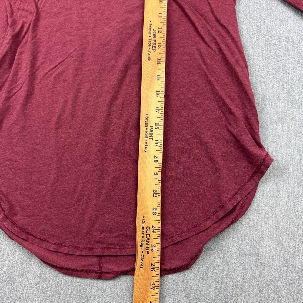 Lululemon Shirt‎ Womens 8 Maroon Yogini 5 Year Long Sleeve Tee Athletic Yoga Gym - Picture 5 of 10